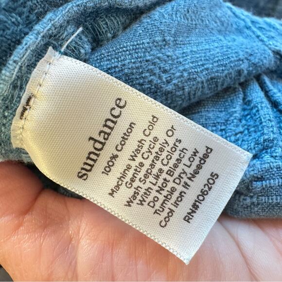 Sundance Bastille Easy Blue Cropped Cotton Pants Women’s XSP Casual Beachy - Picture 11 of 11